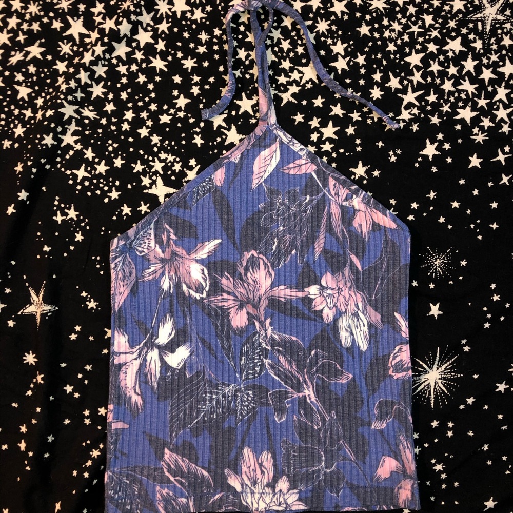 Floral halter top
